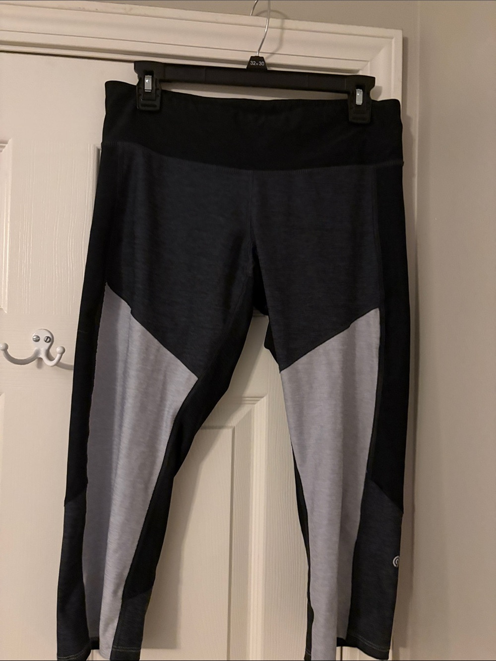 Champion Black Performance Leggings with White Logo